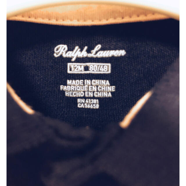 Ralph Lauren(ラルフローレン)の2/10まで出品　ラルフローレン ネイビー　ワンピース 80 キッズ/ベビー/マタニティのベビー服(~85cm)(ワンピース)の商品写真