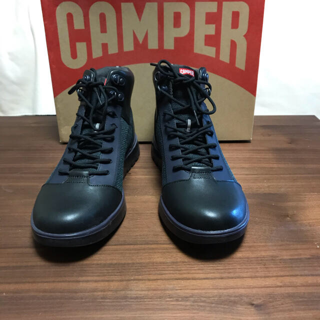 新品未使用　camper グレーレザー　40サイズ スニーカー 靴 メンズ 人気定番
