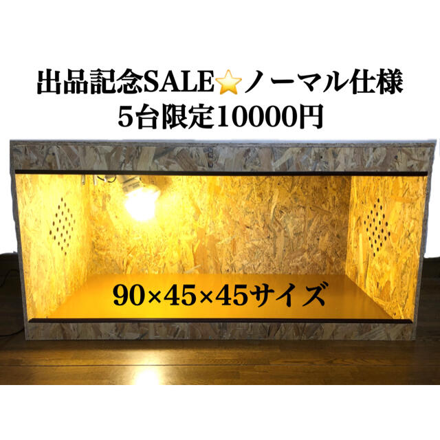 爬虫類飼育ケージ⭐︎ノーマル仕様(90×45×45) 【高い素材】 3800円引き