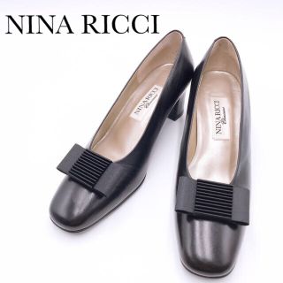 ニナリッチ(NINA RICCI)のニナ リッチ NINA RICCI パンプス ハイヒール 黒 23cm 美品(ハイヒール/パンプス)