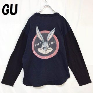 ジーユー(GU)のジーユー ルーニー・テューンズ バッグスバニー バックプリント 長袖Tシャツ S(Tシャツ/カットソー(七分/長袖))