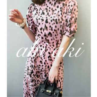 アメリヴィンテージ(Ameri VINTAGE)のimport Spring♡ふんわりスリーブ　レオパード　ロングワンピース(ロングワンピース/マキシワンピース)