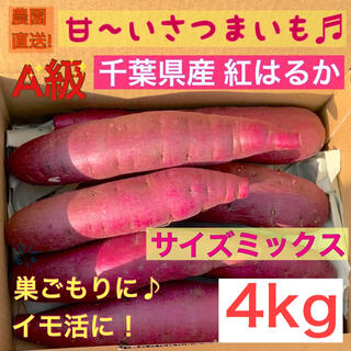 千葉県産サツマイモ　熟成紅はるか　サイズミックス　4kg(野菜)