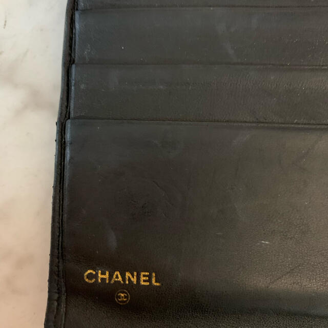 CHANEL(シャネル)のMACO様　専用　CHANEL 長財布　ラムスキン　がま口　ブラック レディースのファッション小物(財布)の商品写真