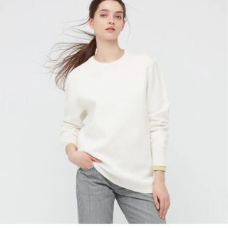 ユニクロ(UNIQLO)のUNIQLO ウォッシャブルストレッチミラノリブクルーネックセーター(ニット/セーター)