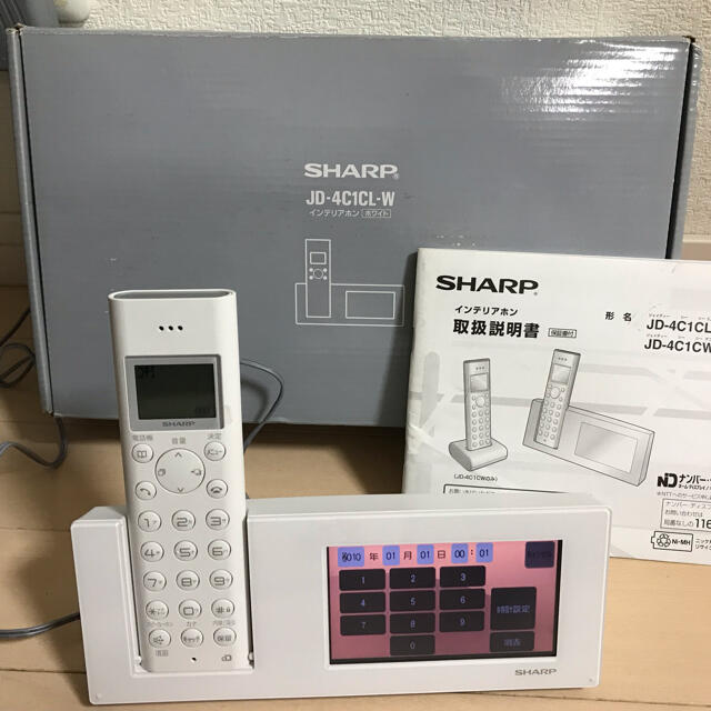 【新品・未使用】SHARP インテリアホン JD-4C1CL-W