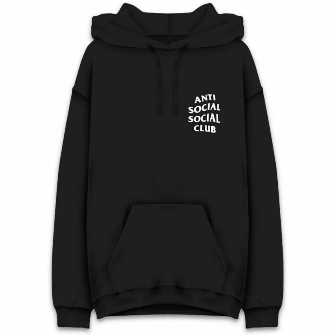 anti social social clob BLACK hoody L