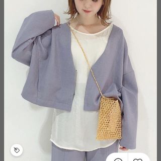 ミスティック(mystic)のタグ付き新品♡mystic♡ジャケット(ノーカラージャケット)