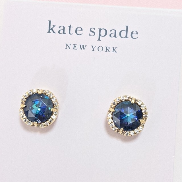 【新品】kate spade ケイトスペード ピアス ブルーザットスパークルパヴ