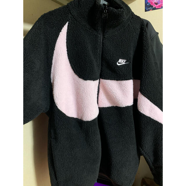 NIKE スウォッシュ 初期ボアジャケットXL 黒ピンク-