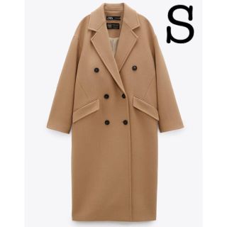 ザラ(ZARA)の【新品未使用】 ZARA オーバーサイズウールブレンドコート S(ロングコート)