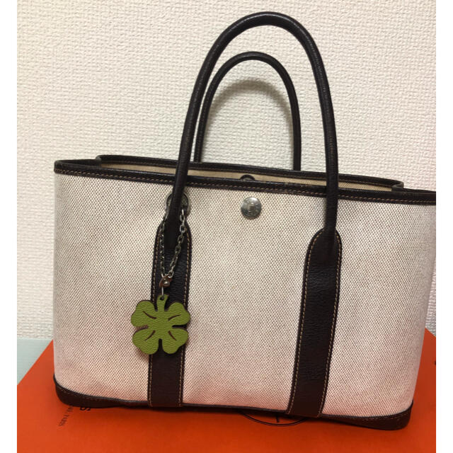 激安店舗 Hermes エルメスガーデンパーティーTPMマロン - トートバッグ