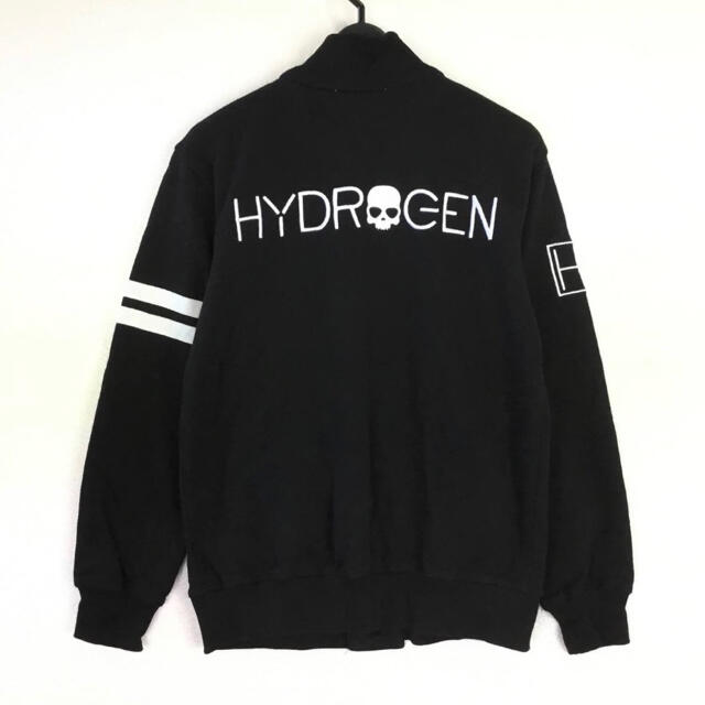 HYDROGEN(ハイドロゲン)のHYDROGENハイドロゲン スウェットスタジャン ブルゾン サイズS ブラック メンズのジャケット/アウター(ブルゾン)の商品写真