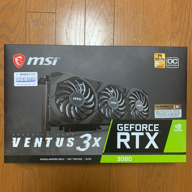 PC/タブレットMSI GeForce RTX 3080 VENTUS 3X 10G OC 新品