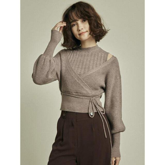 Lily Brown レイヤードニットトップス snidel