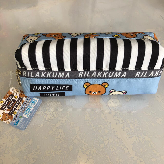 みらみん様専用꙳★*゚リラックマ ツインファスナー ペンポーチ 水色 | フリマアプリ ラクマ