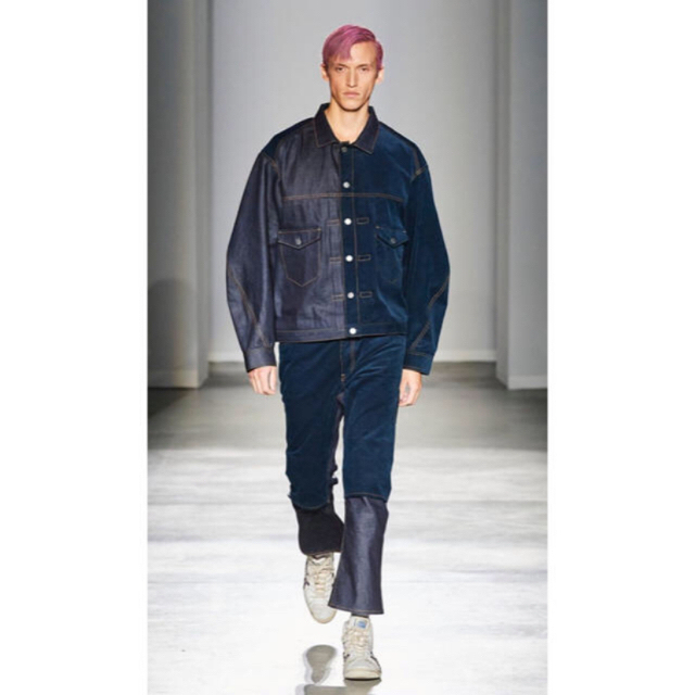 JieDa 20AW switching denim jacket