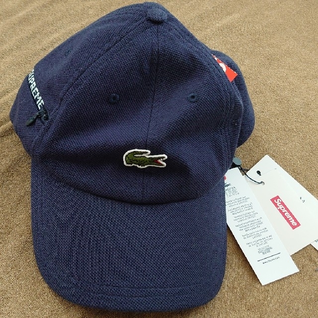 Supreme x LACOSTE Pique 6-Panel Cap (新品)