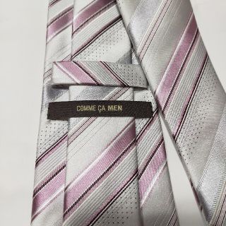 コムサメン(COMME CA MEN)のCOMME CA MEN  新品ネクタイ  パールホワイト地 超特価！(ネクタイ)