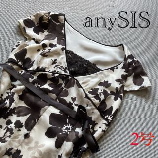 エニィスィス(anySiS)の花柄　ワンピース　2号(ミニワンピース)