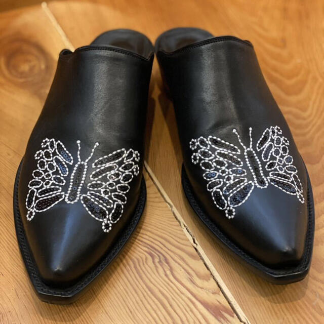 Needles Heeled Papillon Embroidery Muleメンズ