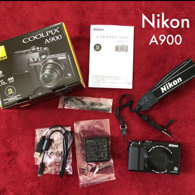 Nikon(ニコン)のNikon デジタルカメラ A900 ブラック スマホ/家電/カメラのカメラ(コンパクトデジタルカメラ)の商品写真