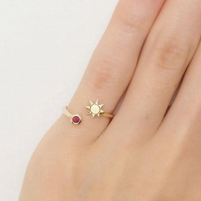 Enasoluna(エナソルーナ)のk10♡ルビーリング♡エナソルーナ♡ レディースのアクセサリー(リング(指輪))の商品写真