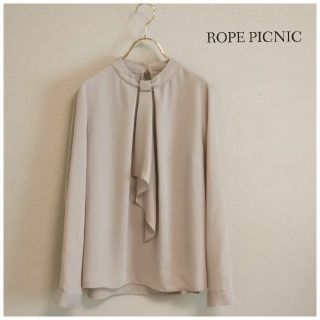 ロペピクニック(Rope' Picnic)のロペピクニック☆ゴールドバー付 ボウタイブラウス サイズ38(シャツ/ブラウス(長袖/七分))