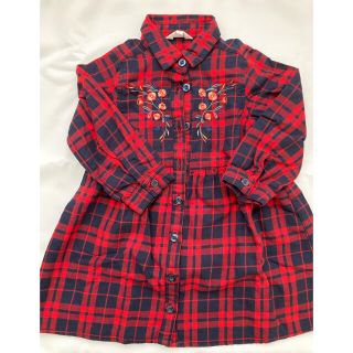 サンカンシオン(3can4on)の【最終値下】3can4on 女児　トップス　シャツワンピ　90サイズ(Tシャツ/カットソー)