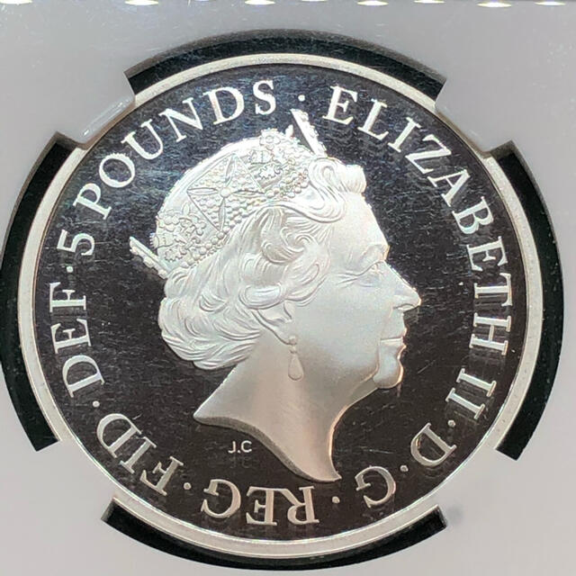 2017年 英国 ウィンザー朝 5ポンド 銀貨 NGC PF69 No.732 ファッション