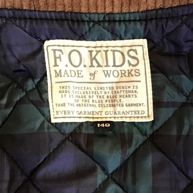 F.O.KIDS(エフオーキッズ)の新品同様140センチ★F.O.KIDS★キルティングが可愛いGジャン キッズ/ベビー/マタニティのキッズ服男の子用(90cm~)(ジャケット/上着)の商品写真