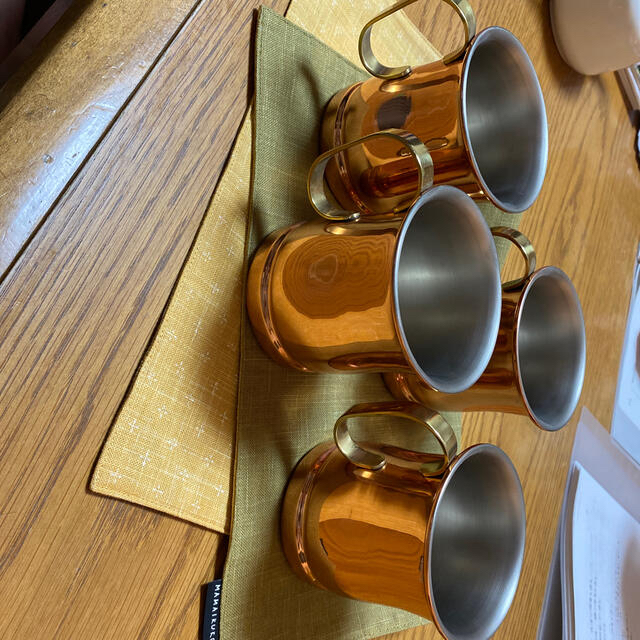 銅製マグカップ4つセット