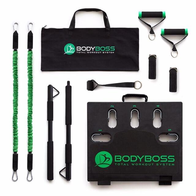 BODYBOSS 2.0 ボディボス ポータブルフィットネスジム 緑 筋トレ スポーツ/アウトドアのトレーニング/エクササイズ(トレーニング用品)の商品写真