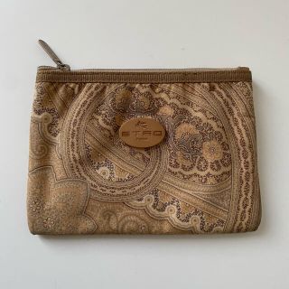 エトロ(ETRO)のETRO エトロ ミニポーチ ペイズリー柄 上品ベージュ(ポーチ)