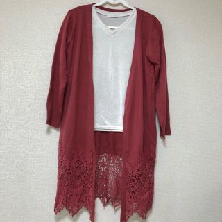 セシルマクビー(CECIL McBEE)のセシルマクビー　Ｔシャツ・ロングカーディガン　セット(カーディガン)