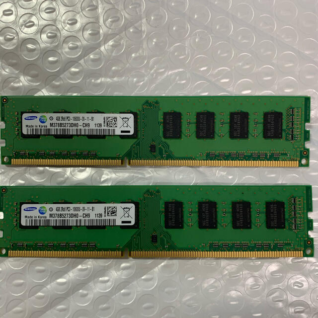 SAMSUNG(サムスン)のメモリ 4GBx2 DDR3 デスクトップ用 スマホ/家電/カメラのPC/タブレット(PCパーツ)の商品写真