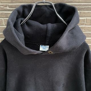 チャンピオン リバースウィーブ パーカー 単色タグ 70s 復刻 古着 黒 L