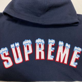 シュプリーム(Supreme)のicy arc hooded sweatshirt   ネイビー(パーカー)