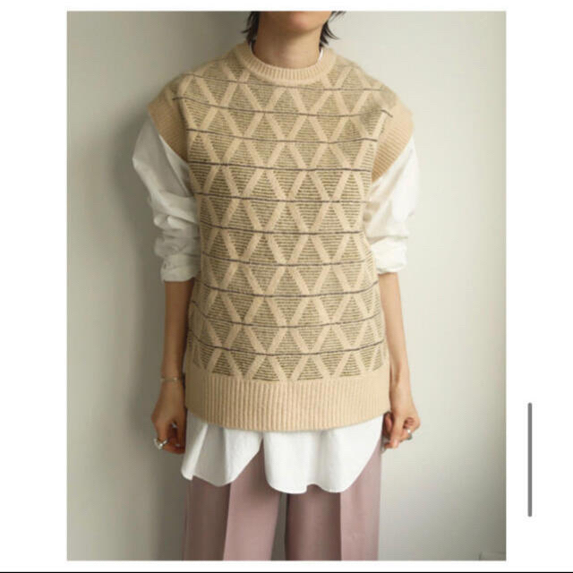 ニット/セーター新品未使用　Pattern Knit Vest  ニットベスト