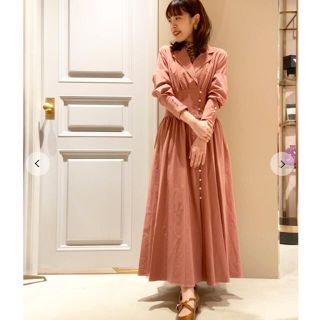 リリーブラウン　ロングワンピース　長袖　秋物　秋服　冬物　テーラードカラー　春服