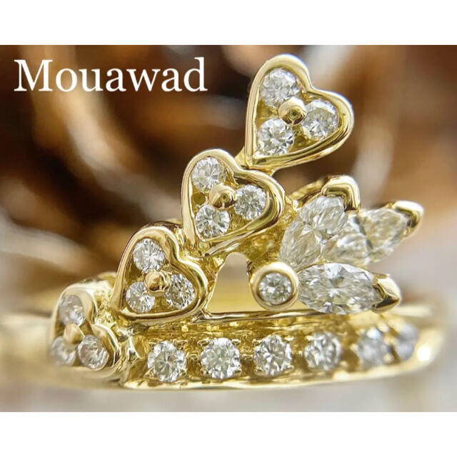 Mouawad モワード 揺れるハートダイヤモンドリング 珍しい www.fenix ... Mouawad モワード 揺れるハートダイヤモンドリング