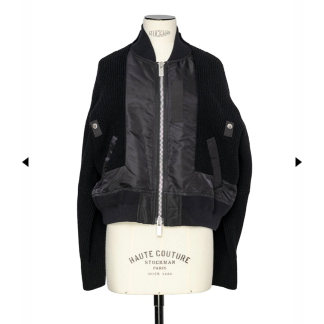 sacai2020ss Nylon Twill x Knit Blouson