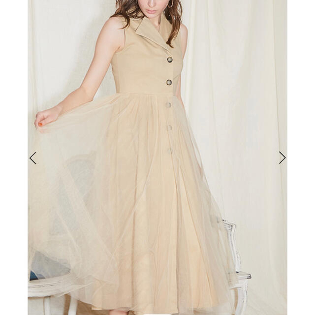 hybrid leather tulle spring coat eimy美品 | omundoeoseular.com.br