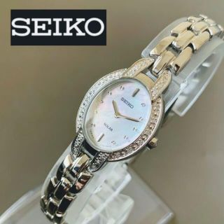 セイコー(SEIKO)の【新品】SEIKO セイコー ソーラー マザーオブパール盤面 腕時計 レディース(腕時計)