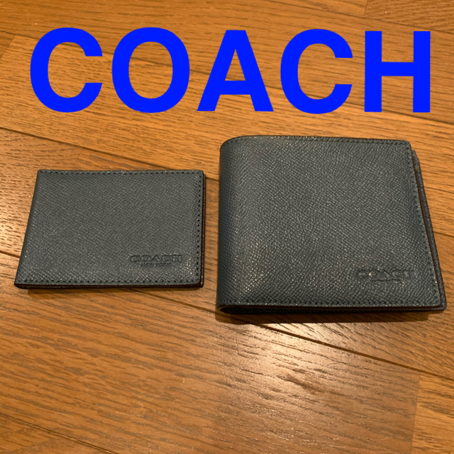 COACH - 【美品】コーチ COACH 折りたたみ財布・定期入れ ペアセットの