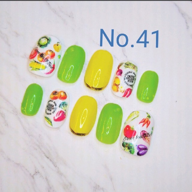 野菜　ベジタブル　ネイルチップ コスメ/美容のネイル(つけ爪/ネイルチップ)の商品写真
