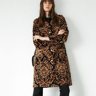 マウジー(moussy)の最終値下げ！ダマスクプリントコート【専用】(ロングコート)