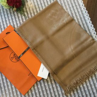 最終お値下げ!エルメスHERMESカシミアシルクストールニューリブリス