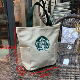 スターバックスコーヒー(Starbucks Coffee)の海外 スターバックス ミニトート エコバック トートバック　ベージュ(トートバッグ)