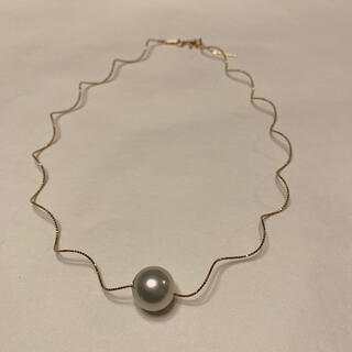 パール(pearl)のお雛様特価💖美品　南洋真珠14mm  k18  形状記憶チョーカー(ネックレス)